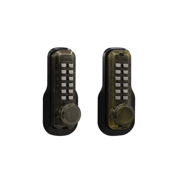 Mechanical Keyless Digital Combination Deadlocking Spring Latch Lock Double Combination Antique Bras